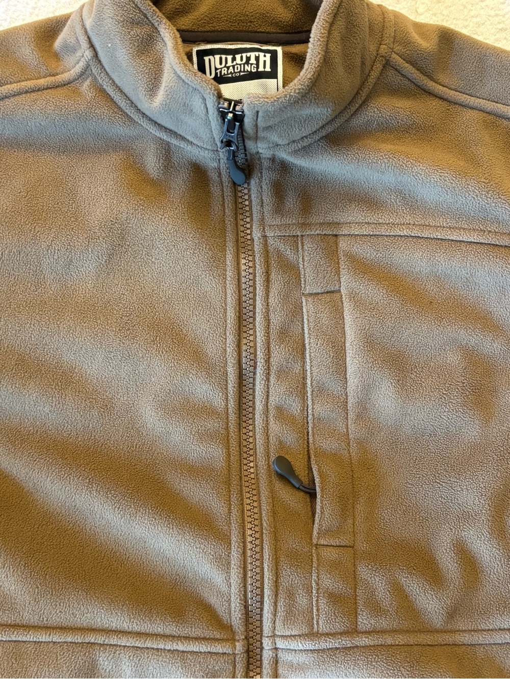 Duluth Trading Co Shoreman's Full Zip Fleece Jacket Brown Men's Large L Regular - Picture 5 of 10